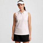 Azalea Spatter Women Sleeveless Polo Shirt - Model