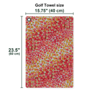 Azaleas Floral Golf Towel - Size Chart