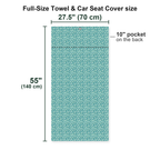 Badonkadonk Full-Size Towel & Car Seat Cover - Size Chart