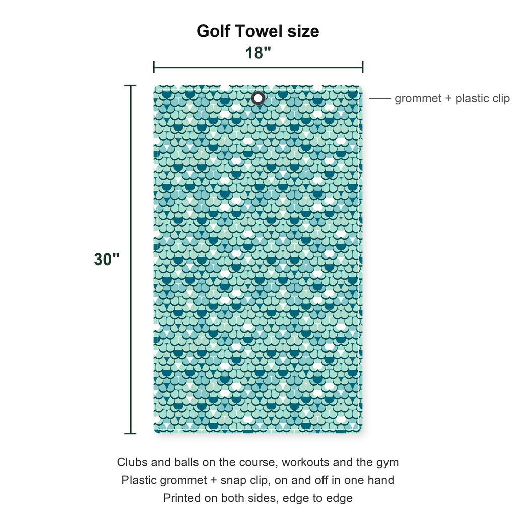 Badonkadonk Golf Towel - Size Chart