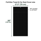 Ball & Wedge Full-Size Towel & Car Seat Cover - Size Chart
