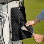 Ball & Wedge Golf Towel - Cleaning a Club