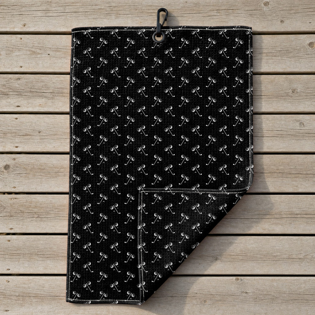 Ball & Wedge Golf Towel - Laid Flat