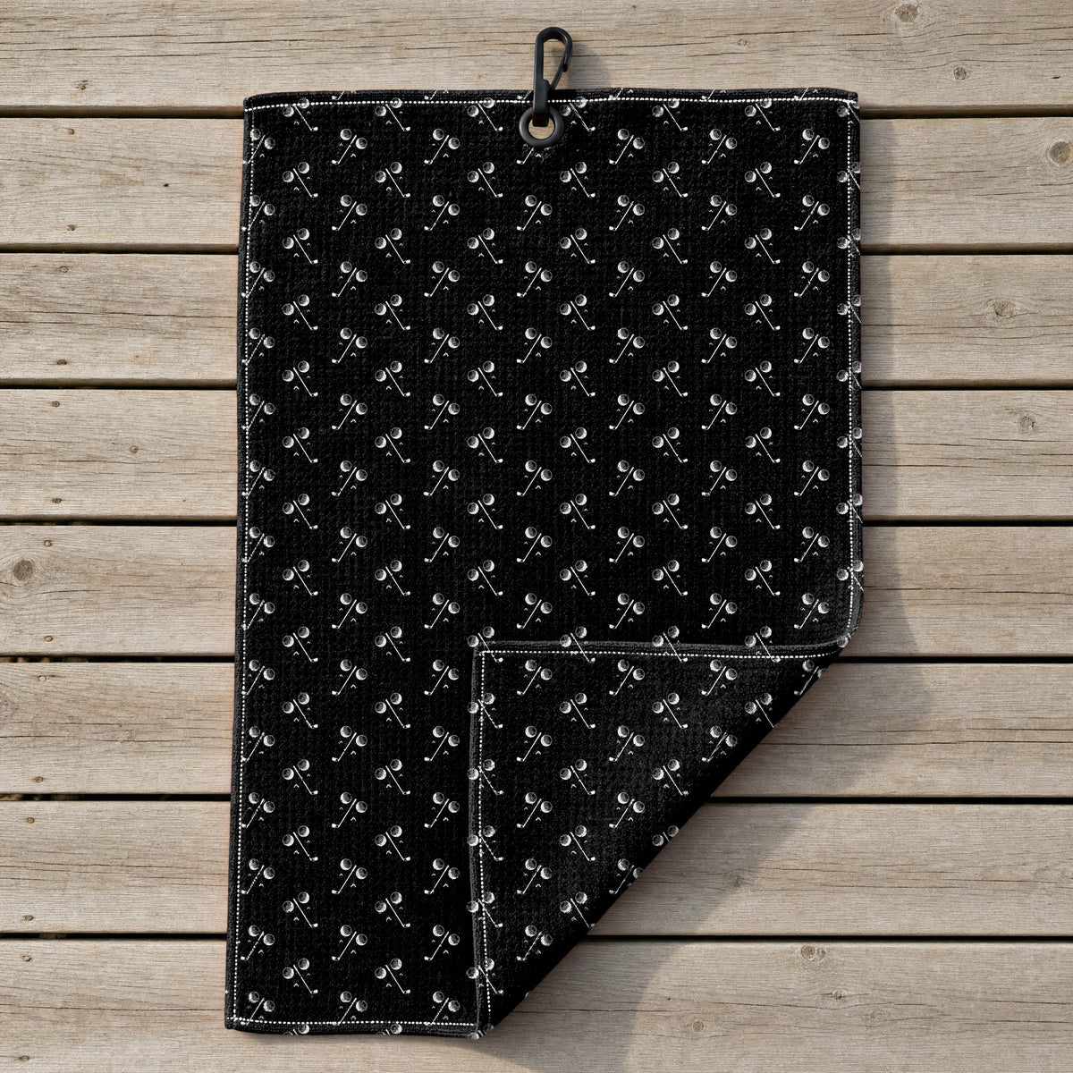 Ball & Wedge Golf Towel - Laid Flat