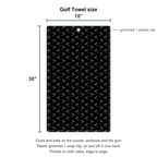 Ball & Wedge Golf Towel - Size Chart