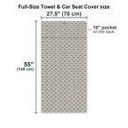 Bang Full-Size Towel & Car Seat Cover - Size Chart
