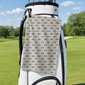 Bang Golf Towel - Hanging on a Golf Bag