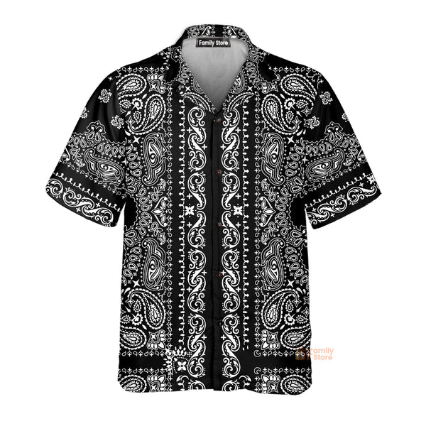 Barber Bandana Style White Hawaiian Shirt