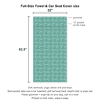 Bean Flicker Full-Size Towel & Car Seat Cover - Size Chart