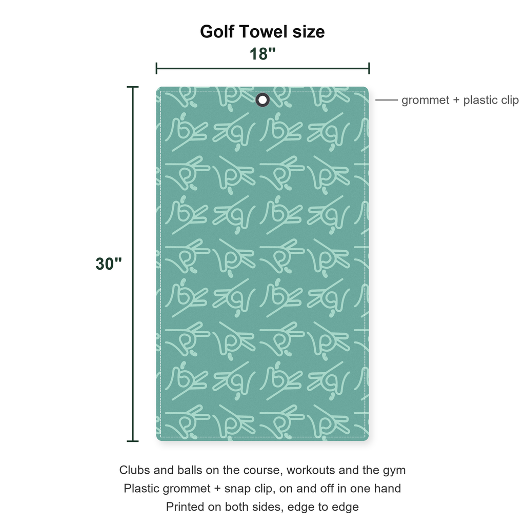Bean Flicker Golf Towel - Size Chart
