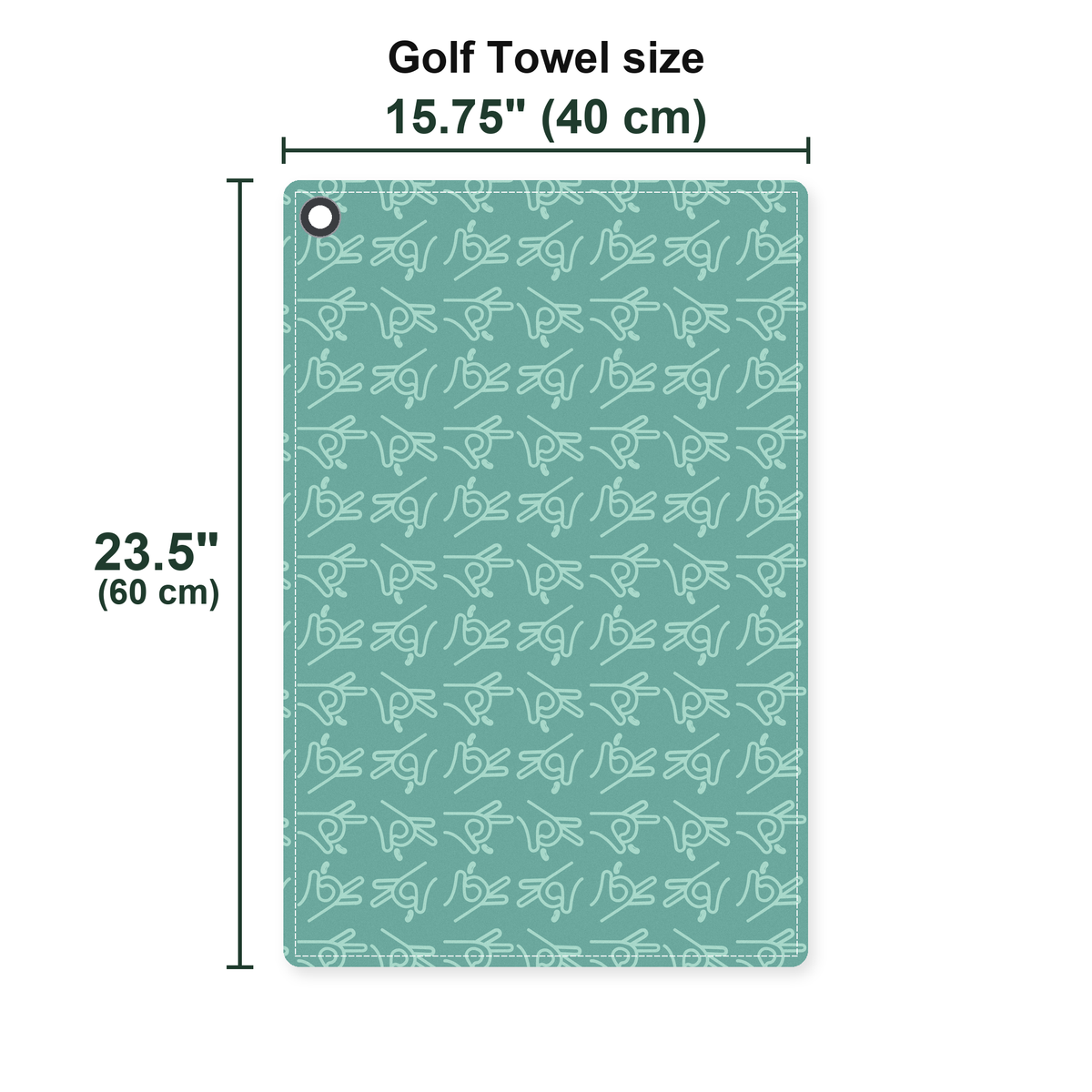 Bean Flicker Golf Towel - Size Chart