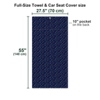 Beer Flag Full-Size Towel & Car Seat Cover - Size Chart