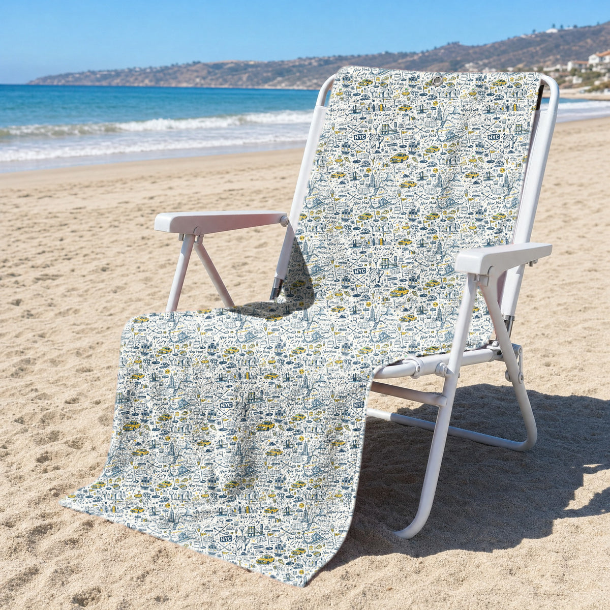 Big Apple Full-Size Towel & Car Seat Cover - On a Beach Chair