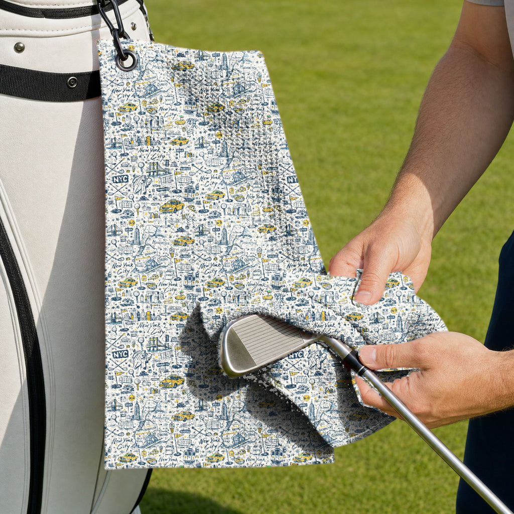 Big Apple Golf Towel - Cleaning a Club