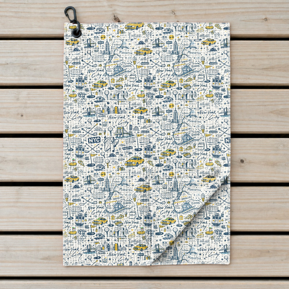 Big Apple Golf Towel - Laid Flat