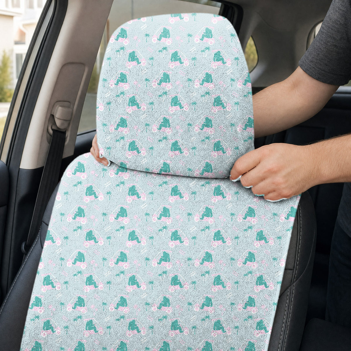 Bigfoot Golf Full-Size Towel & Car Seat Cover - Headrest Pocket