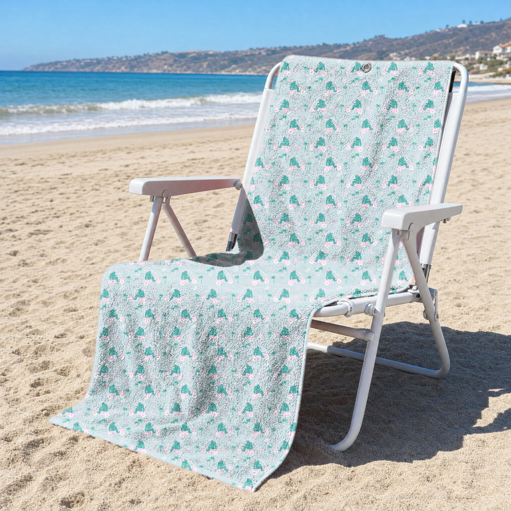 Bigfoot Golf Full-Size Towel & Car Seat Cover - On a Beach Chair