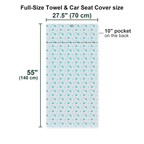 Bigfoot Golf Full-Size Towel & Car Seat Cover - Size Chart