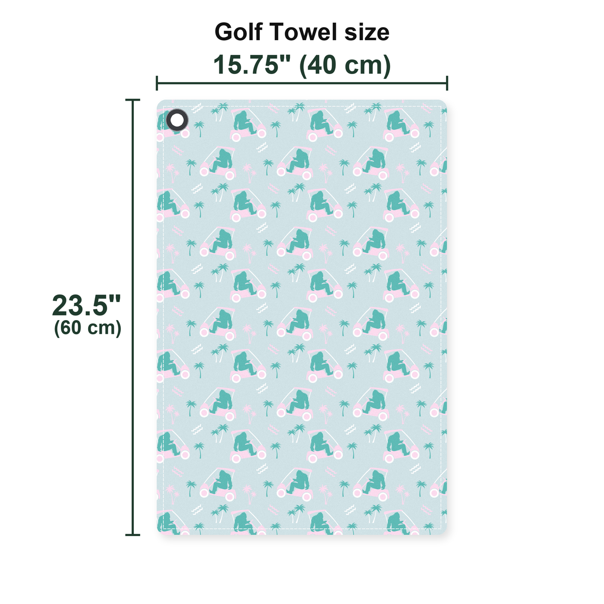 Bigfoot Golf Golf Towel - Size Chart