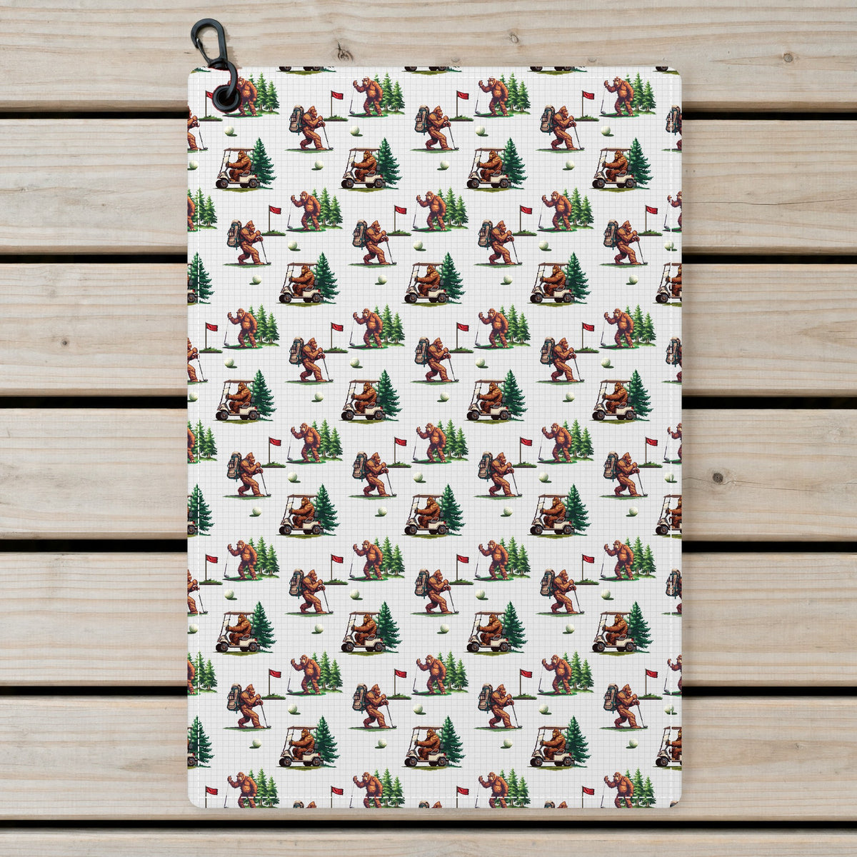 Bigfoot Golf Towel - Laid Flat