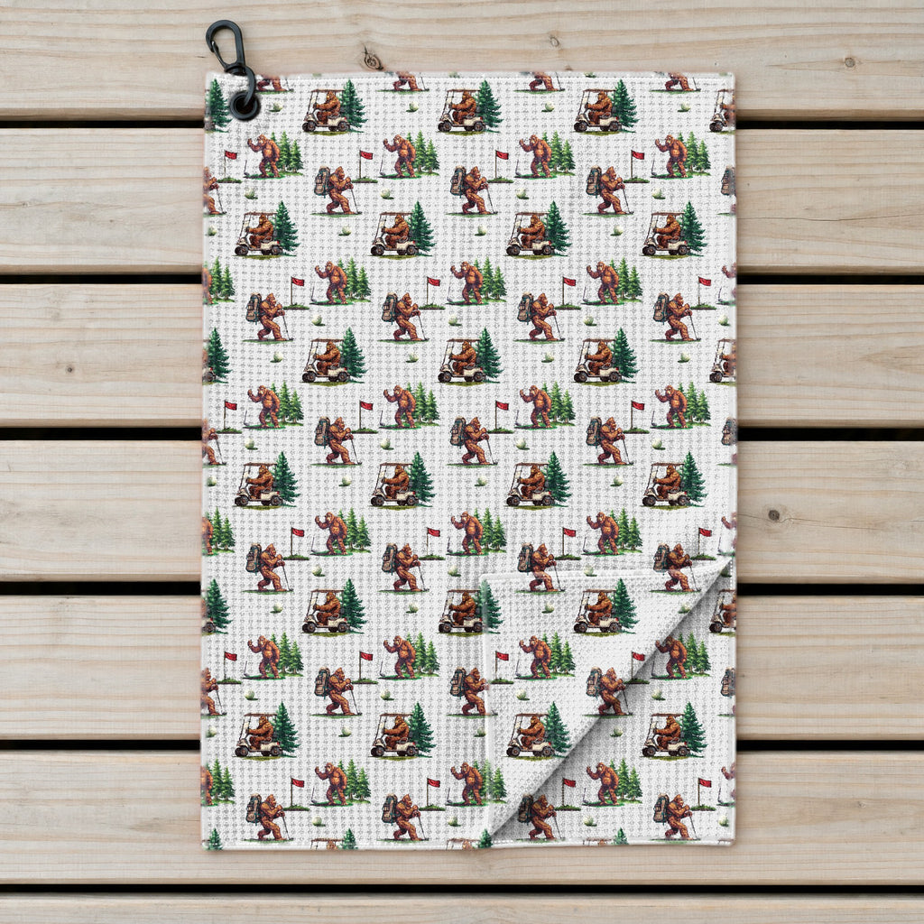 Bigfoot Golf Towel - Laid Flat