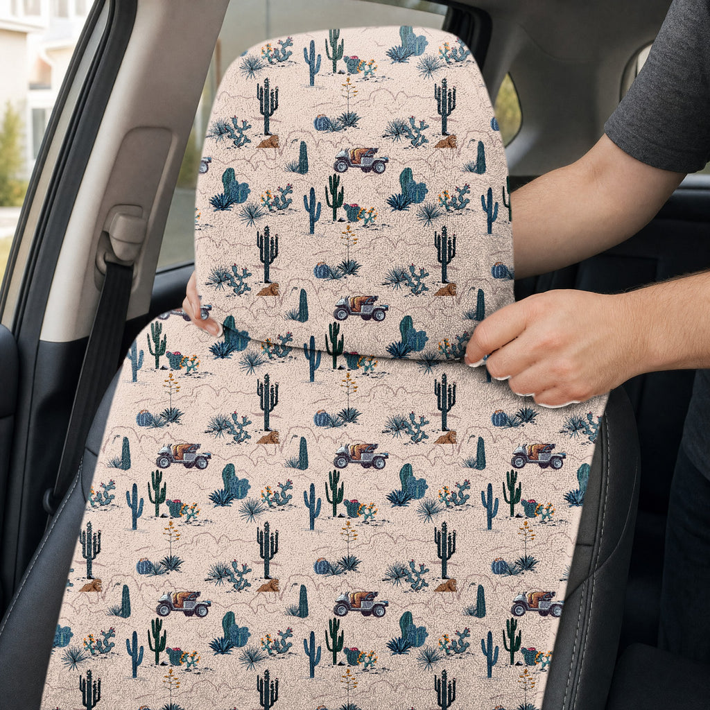 Bigfoot On The Green Full-Size Towel & Car Seat Cover - Headrest Pocket