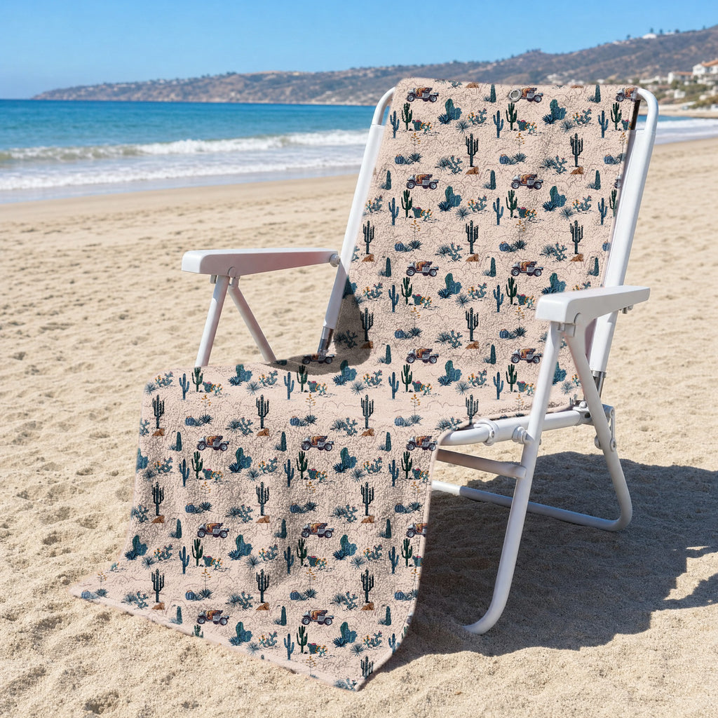 Bigfoot On The Green Full-Size Towel & Car Seat Cover - On a Beach Chair