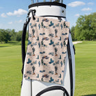 Bigfoot On The Green Golf Towel - Hanging on a Golf Bag