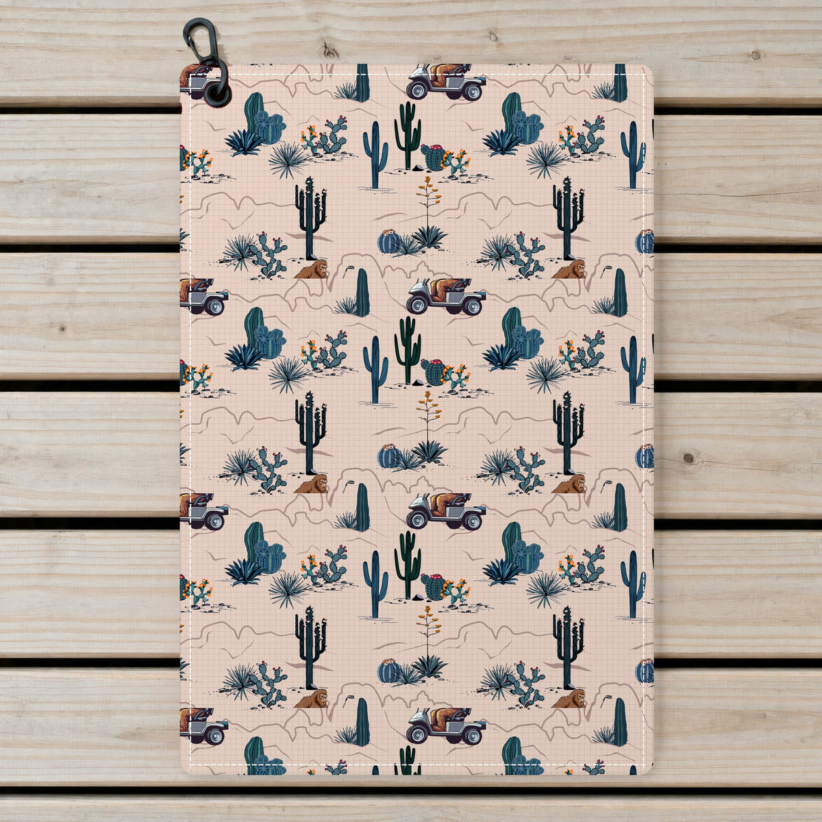 Bigfoot On The Green Golf Towel - Laid Flat