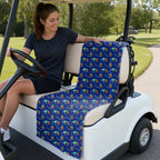 Bigfoot Sasquatch Golf Shirt Golf Club Funny Full-Size Towel & Car Seat Cover - On a Golf Cart Seat