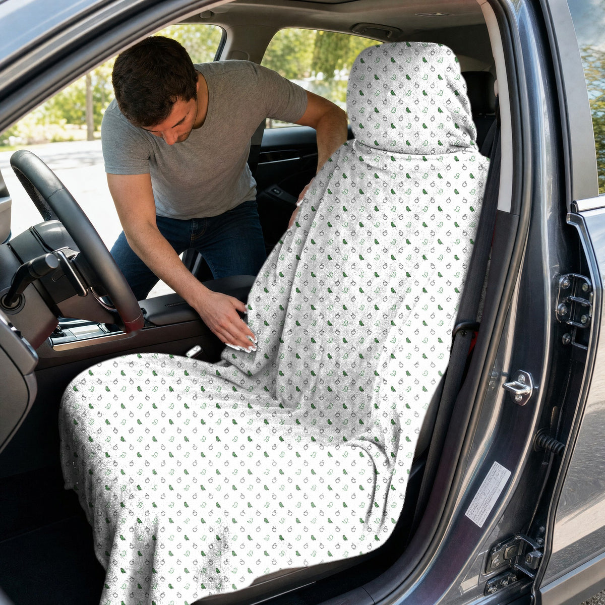 Birdie Energy Full-Size Towel & Car Seat Cover - In the Car