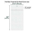 Birdie Energy Full-Size Towel & Car Seat Cover - Size Chart