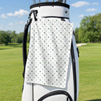 Birdie Energy Golf Towel - Hanging on a Golf Bag