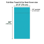 Boats and Hoes Full-Size Towel & Car Seat Cover - Size Chart