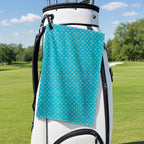 Boats and Hoes Golf Towel - Hanging on a Golf Bag