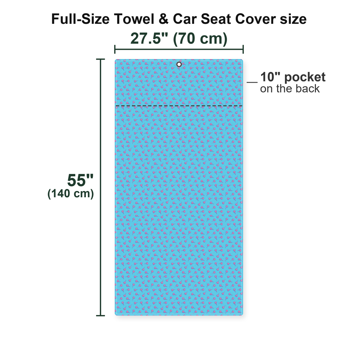 Breezy Swing Full-Size Towel & Car Seat Cover - Size Chart