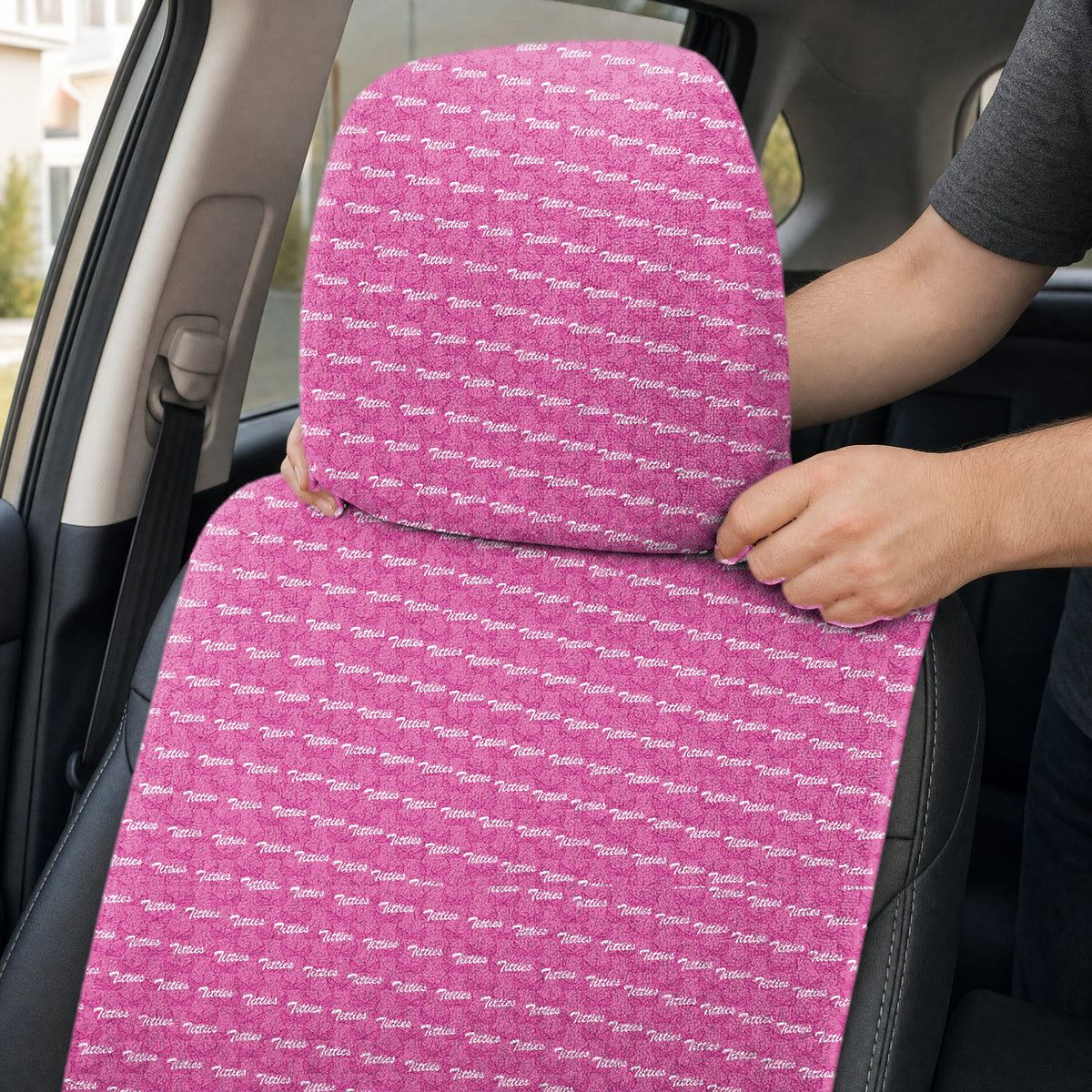 Bumper McGee Full-Size Towel & Car Seat Cover - Headrest Pocket