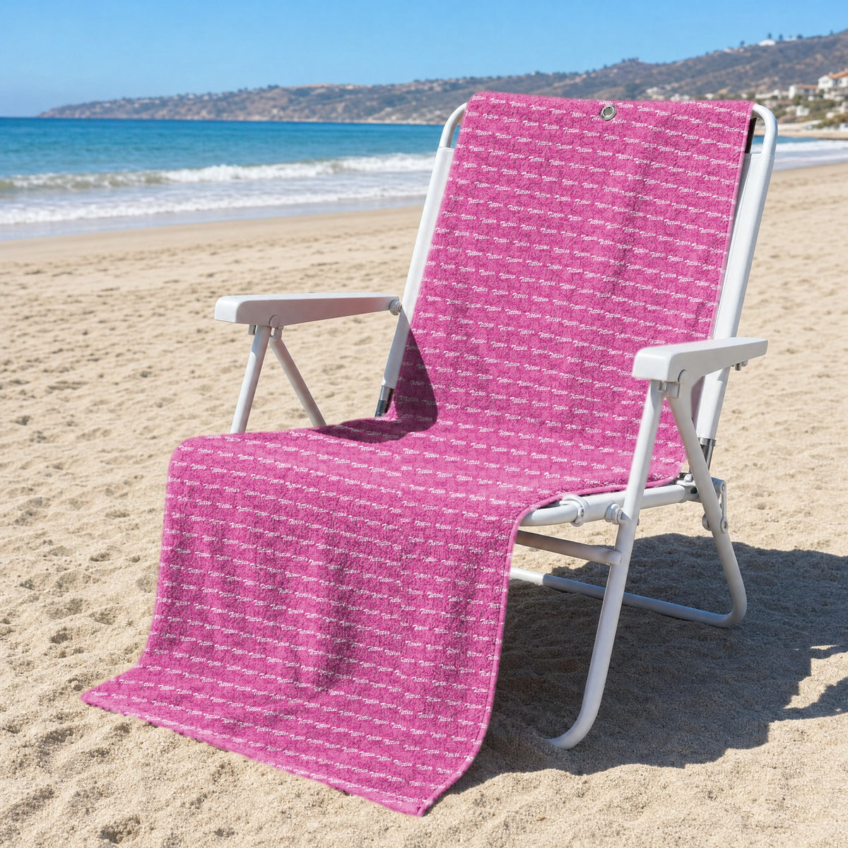 Bumper McGee Full-Size Towel & Car Seat Cover - On a Beach Chair