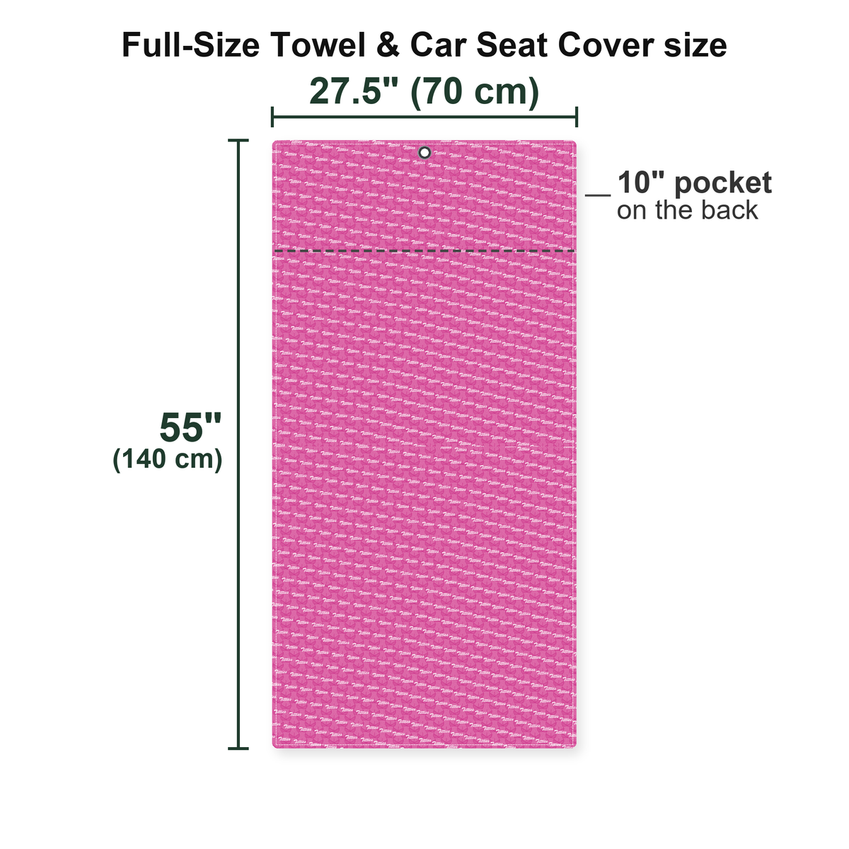 Bumper McGee Full-Size Towel & Car Seat Cover - Size Chart