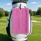 Bumper McGee Golf Towel - Hanging on a Golf Bag