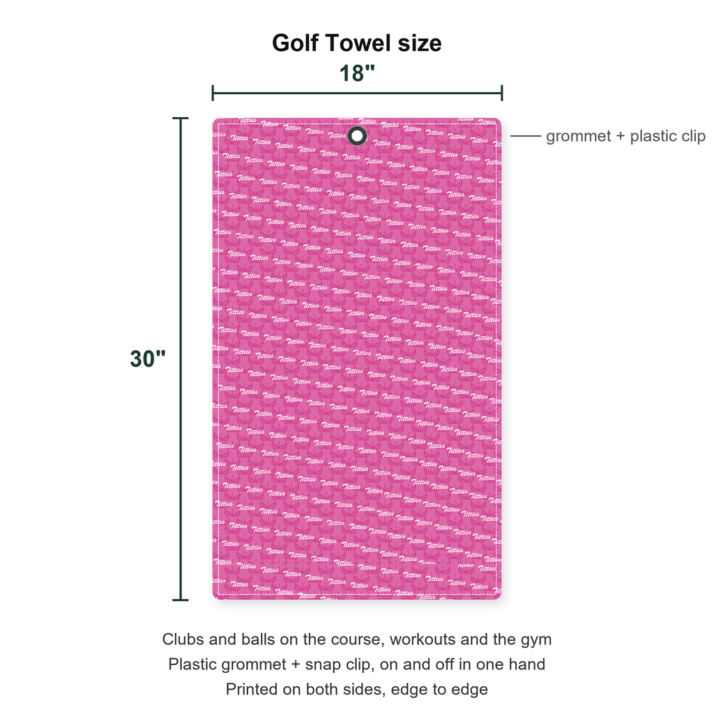 Bumper McGee Golf Towel - Size Chart