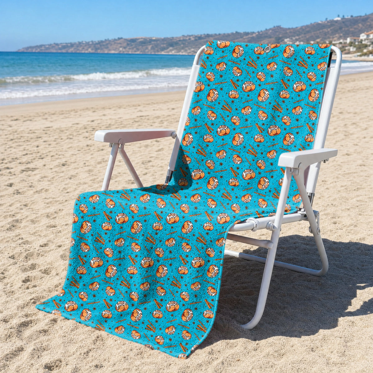 Buns Full-Size Towel & Car Seat Cover - On a Beach Chair