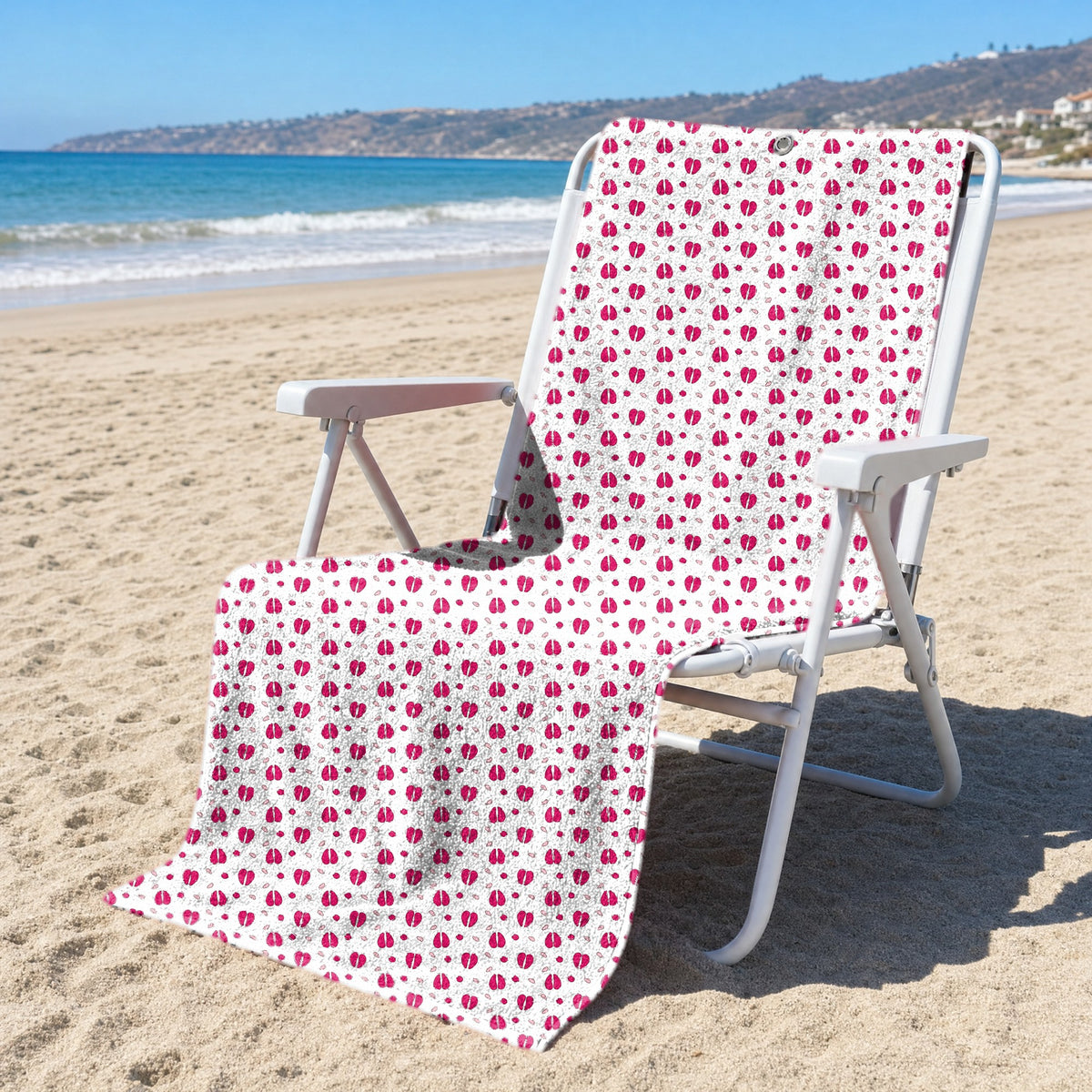 Camel Toe Full-Size Towel & Car Seat Cover - On a Beach Chair