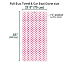 Camel Toe Full-Size Towel & Car Seat Cover - Size Chart