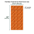 Camouflage Bigfoot Full-Size Towel & Car Seat Cover - Size Chart