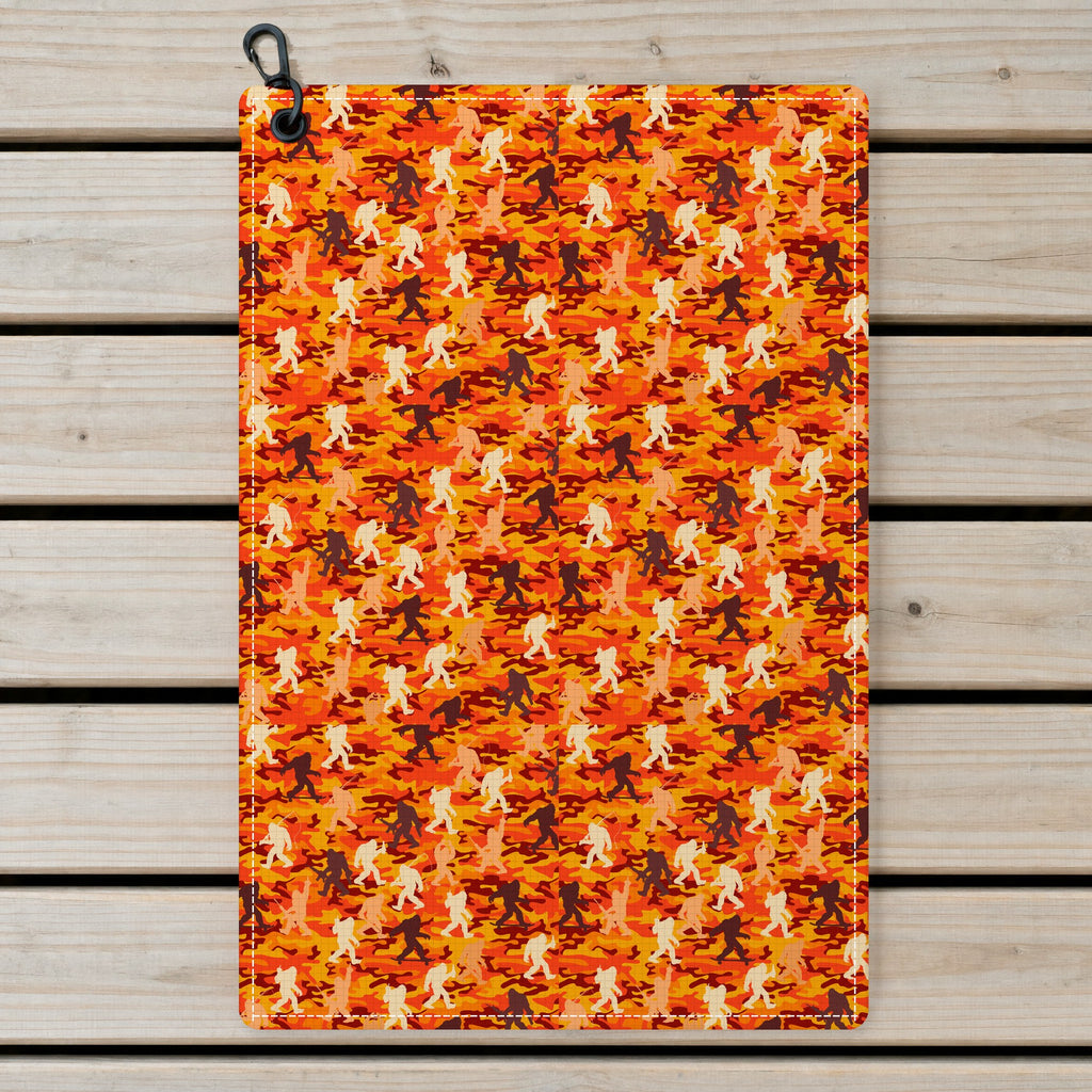 Camouflage Bigfoot Golf Towel - Laid Flat