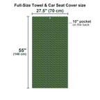 Camouflage Full-Size Towel & Car Seat Cover - Size Chart