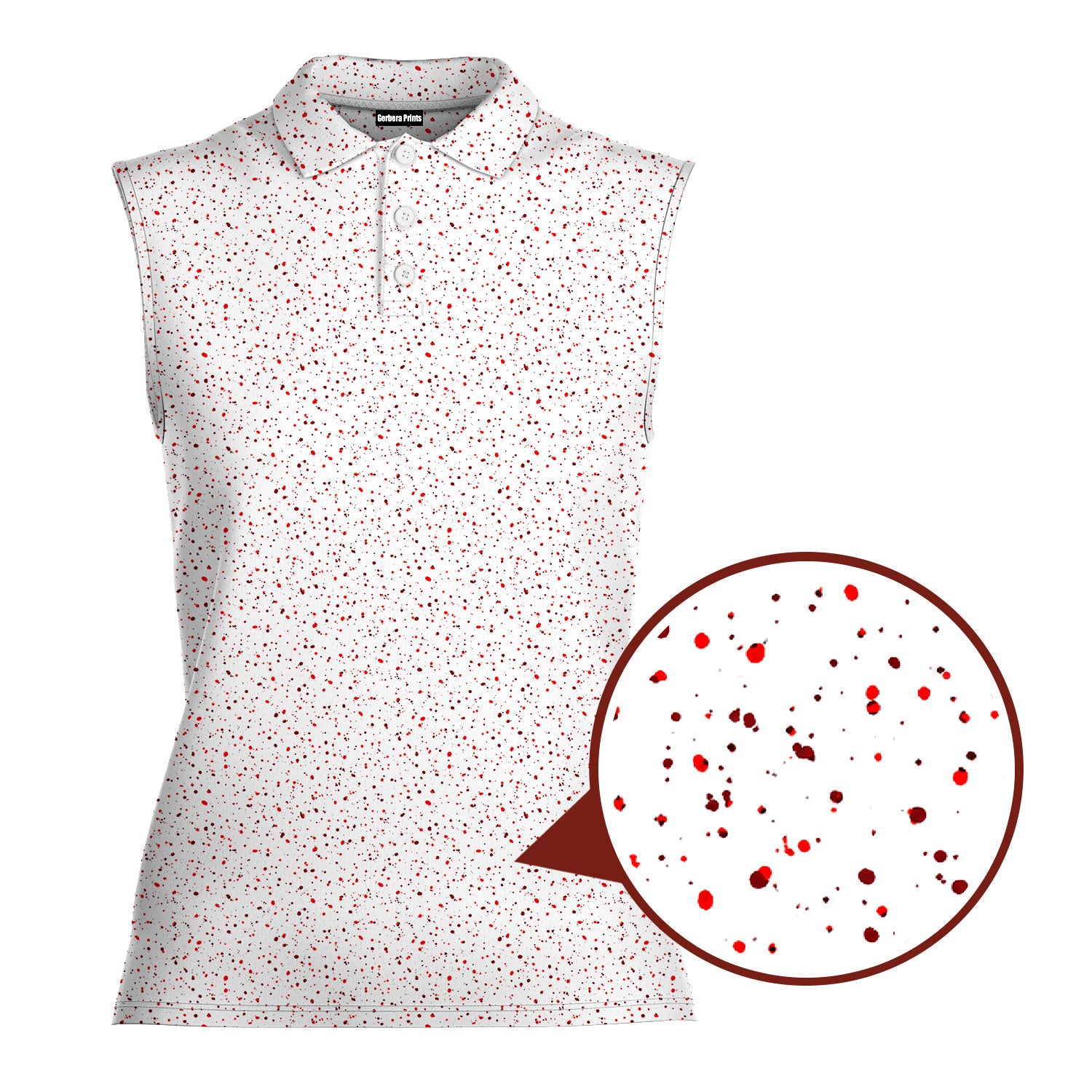 Canada Spatter Women Sleeveless Polo Shirt - 1