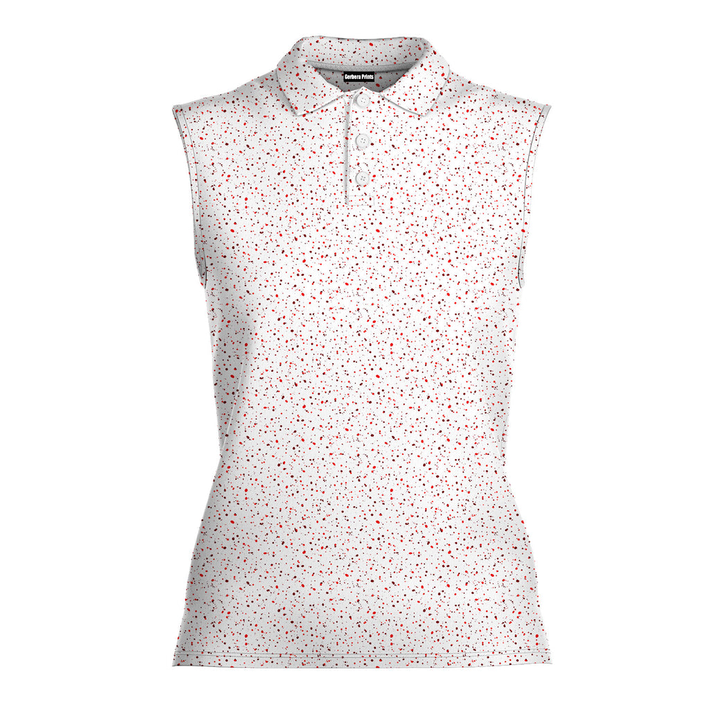 Canada Spatter Women Sleeveless Polo Shirt - 2