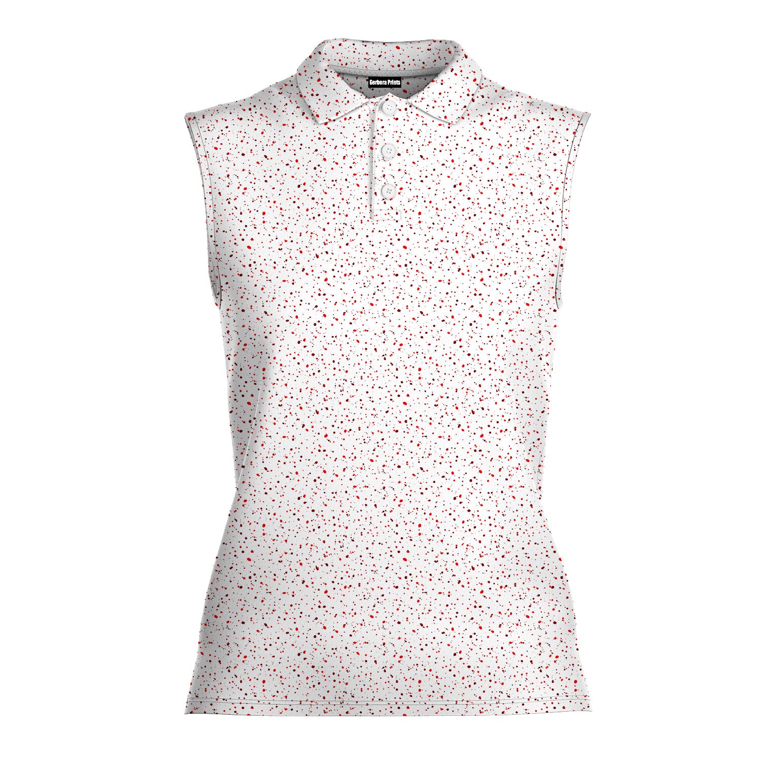 Canada Spatter Women Sleeveless Polo Shirt - 2